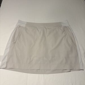 Members Mark Active Skort Womens XXL White Athletic Golf Tennis Skirt Pockets